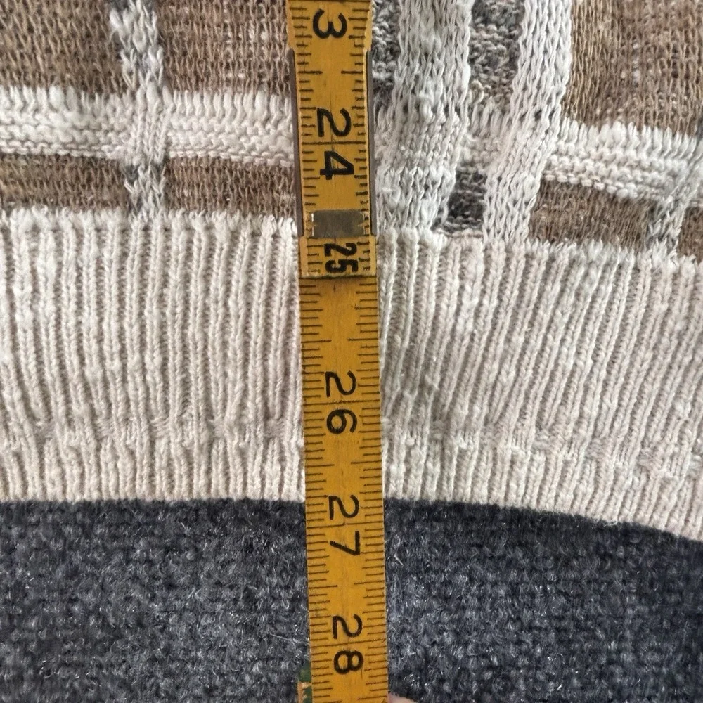 Vintage Florence Tricot 80s Italy Grandpa Cardigan XL Plaid Knit Button Sweater